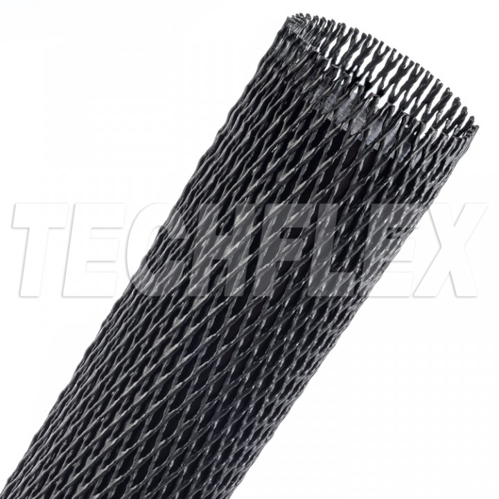 Techflex PGE1.50BK Захисна сітка для деталей (еластична конструкція), розмір - 38.1 мм, колір-чорний