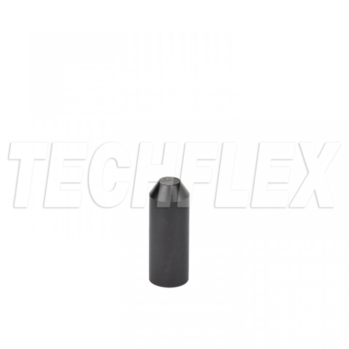 Techflex HAC0.38BK Термоусадочни ковпачки Shrinkflex 3:1 з клейкою основою, 3/8 дюйма, чорного кольору, комплект - 10 шт.