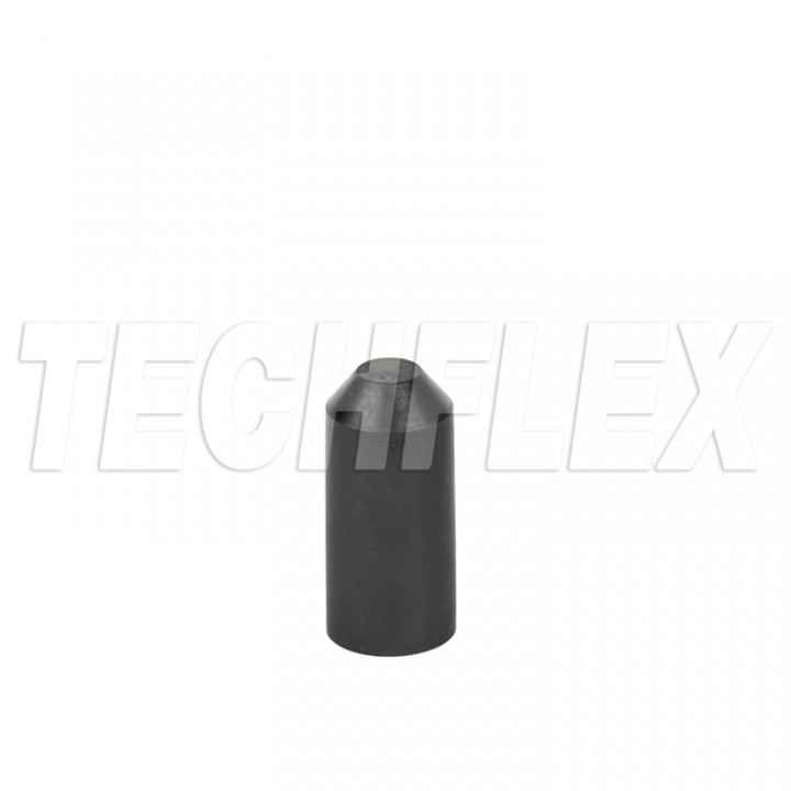 Techflex HAC1.50BK Термоусадочни ковпачки Shrinkflex 2:1 з клейкою підкладкою, чорного кольору, 1 1/2" дюйм, комплект - 10 шт.