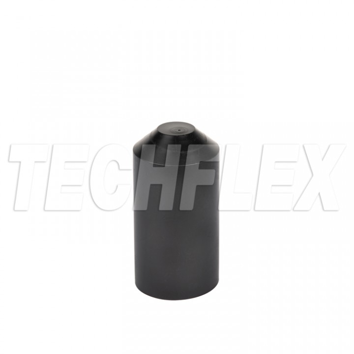 Techflex HAC2.00BK Термоусадочни ковпачки Shrinkflex 2:1 з клейкою підкладкою, чорного кольору, 2" дюйма, комплект - 10 шт.