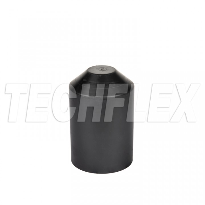 Techflex HAC3.00BK Термоусадочни ковпачки Shrinkflex 2:1 з клейкою підкладкою, чорного кольору, 3” дюйма, комплект - 10 шт.