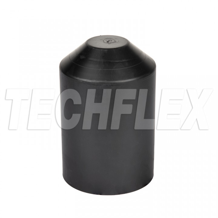 Techflex HAC4.00BK Термоусадочни ковпачки Shrinkflex 2:1 з клейкою підкладкою, чорного кольору, 4” дюйма, комплект - 10 шт.