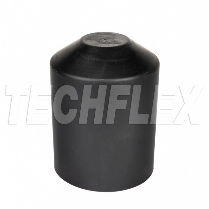 Techflex HAC5.00BK Термоусадочни ковпачки Shrinkflex 2:1 з клейкою підкладкою, чорного кольору, 5” дюйма, комплект - 10 шт.