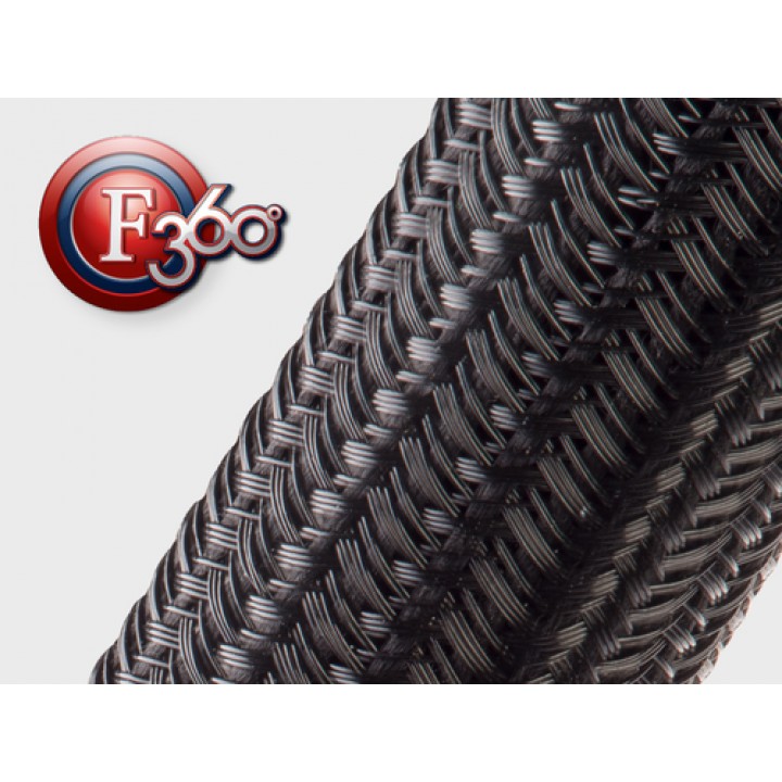 Techflex F3601.00BK F360 Гнучка жорстка плетена трубка з бічним розрізом в стилі F6