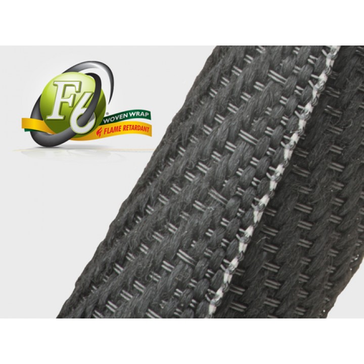 Techflex F6V0.19TB F6 Woven Wrap Flame Retardant Розмір 4.76 mm, самозакривних вогнестійка кабельне обплетення з тканини