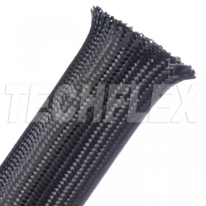 Techflex CAL1.50 Carbon Fiber Розмір 38.1 mm, кабельне обплетення з вуглецевого волокна